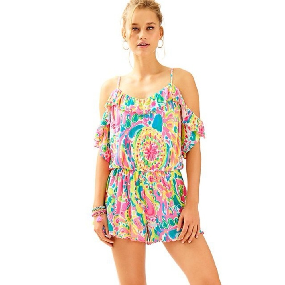 Lilly Pulitzer Fenella Romper size XS in Multi Come out of Your Shell